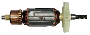 Якорь для ИНТЕРСКОЛ Д-530 (L-144 мм. пакет d-32 мм. коллектор d-25 мм. 4 зуб. вправо)