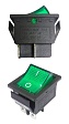 Переключатель KCD4-101/4PN зеленый (355з) 16A 250V 20A 125V