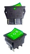 Переключатель KCD4-101/DN 220v нейтраль зеленый (365з) 16A 250V 20A 125V