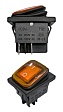 Переключатель KCD4-130/4PN FS желтый (370ж) 16A 250V 20A 125V