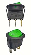 Переключатель KCD1-204/3P зеленый (363з) 6A 250V 10A 125V