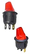 Переключатель KCD1-201/CBN 220v красный (360к) 6A 250V 10A 125V