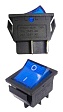 Переключатель KCD4-101/4PN синий (355с) 16A 250V 20A 125V